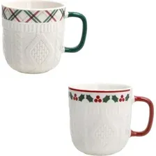 Набор кружек Andrea Fontebasso New Milk &amp; Coffee Let It Snow Ягоды и клетка NL614043042
