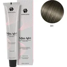 Крем-краска Adricoco Miss Adri 911 (100мл, осветляющий серебристый пепельный)
