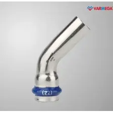 Фитинг Varmega Угольник 45 однораструбный Inox Press 15x15a VM713001515