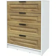 Комод Интерлиния Концепт КТ-К80 Деко (белый платинум/дуб вотан)