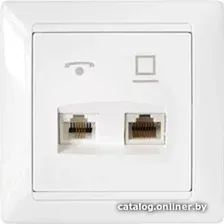 Розетка компьютерная Bylectrica Стиль ТРК-003 (белый)
