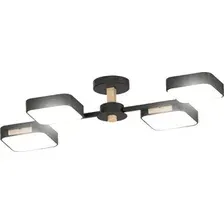 Припотолочная люстра Aitin Pro X3363/4 (черный/дерево)