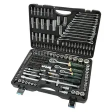 Набор инструментов, 1/2", 1/4", CrV, в кейсе 216 предм Вихрь