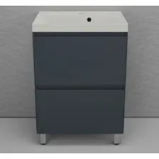 Symbolite Тумба с умывальником Манхэттен 60 Plus 2 ящика + Asti 60x45 (графит/жасмин)