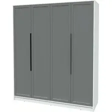 Шкаф распашной Интерлиния Концепт Тренд КТ-Ш4 (белый платинум/серый)