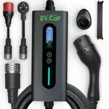 Зарядное EVCar Type2 6-16A B7 WiFi (11кВт, 3 фазы, сменные вилки)