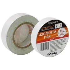 STARTUL ST9046-6 Изолента "белая" ПВХ ширина 18мм длинна 20м