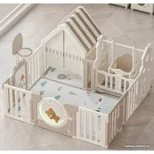 Игровой манеж UNIX kids DeLuxe House&Storage 150х180 Camel PPLXSWH180WC