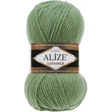 Пряжа для вязания Alize Lanagold 180 (240 м, серебристая сосна)