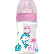 Бутылочка для кормления Chicco Well-Being Girl с силиконовой соской / 00028611100000 (150мл)