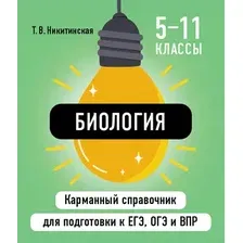 Учебное пособие Эксмо Биология, мягкая обложка (Никитинская Татьяна)