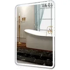 Зеркало Пекам Marta 1 60x100 / marta1-60x100spcl (с подсветкой, сенсором на прикосновение, подогревом и часами)