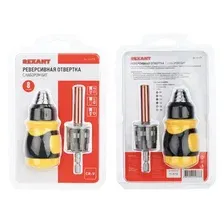 Набор отвертка с битами Rexant 12-4779 (8 предметов)
