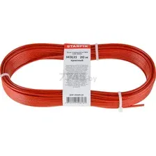 Трос стальной в ПВХ SWR М2 PVC М3 DIN 3055 STARFIX красный моток 20 м (SMP-45469-20)