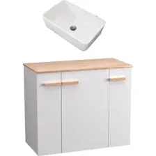 Lauter Тумба под умывальник Adri 79 + 21674A (белый глянец)