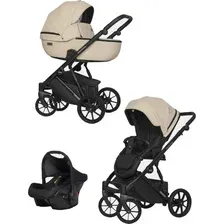 Универсальная коляска Riko Basic Montana Ecco (3 в 1, 15/бежевый)