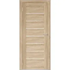Межкомнатная дверь Юни Бона 01 90x200 (дуб сонома/стекло белое)