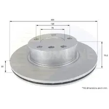Тормозной диск COMLINE ADC1770V вентилируемый , передняя ось