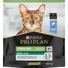 Корм для кошек Pro Plan Sterilised Adult Renal Plus, кролик, 400 г
