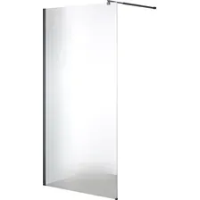 Душевая стенка Saniteco Walk-In SN-W8MB120 (120x200, матовое стекло, черный профиль)