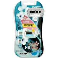 Бритвенный станок Razo Lady Sky 4 лезвия + 3 кассеты