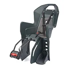 Детское велокресло Polisport Koolah FFS / 8631400009 (темно-серый/серый)