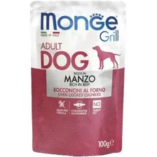 Влажный корм для собак Monge Dog Grill с говядиной (100г)
