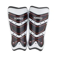 Щитки футбольные TORRES Training черный\белый\красный размер L (FS1505L-RD)