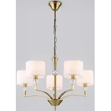 Подвесная люстра Ambrella light LH71131/5 BS/WH (латунь/белый)