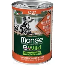 Влажный корм для собак Monge BWild Grain Free с индейкой, тыквой и кабачками (400г)