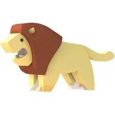 Магнитный конструктор Halftoys Animal Лев HAS001