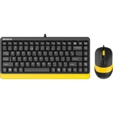 Офисный набор A4Tech Fstyler F1110 (черный/желтый)