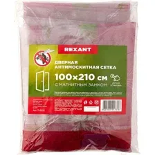 Москитная сетка на дверь Rexant 71-0225 (розовый с цветами)