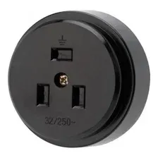 Розетка РШ для электрической плиты 32 А, 250 В, 2Р+РЕ (ОУ) черная REXANT 11-8983