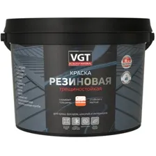 Краска VGT трещиностойкая резиновая зеленая 3 кг