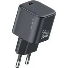 Адаптер питания сетевой Usams 30W GaN Mini Fast Charger / CC262TC01 (черный)