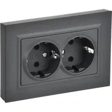 Розетка IEK Brite BR-R27-16-K53-F (графит)