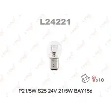 Автолампа BAY15d LYNXAUTO L24221 P21/5W 24