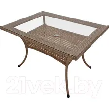 Стол садовый AIKO Deco 7035П стол-2 прямоугольный 120x90x75 (6 мест)