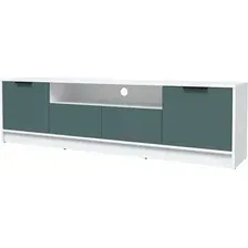 Тумба Интерлиния ТВ Концепт КТ-ТВ4-50 Глосс (белый платинум/верде)