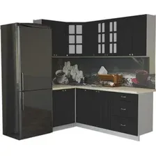 Готовая кухня Интерлиния Мила Деко 1.2x2.1 (пепел/опал светлый)
