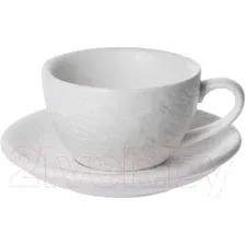 Чашка с блюдцем Corone Grafica XSY414/XSY415 / фк6956 (белый)