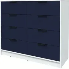 Комод Интерлиния Концепт КТ-К117 Глосс (белый платинум/индиго)