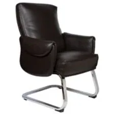 Кресло офисное Norden Ritz CF / C 2108 (кожа, коричневый/алюминиевая база)