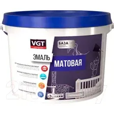 Эмаль VGT ВД-АК-1179 Универсальная Матовая База А (3кг, супербелая)