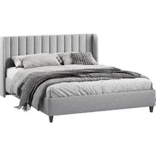 Кровать Трия Шанель с ПМ 1600 Тип 1 (экомех BravoASH Lite Grey)