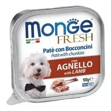 Паштет Monge для собак, с ягненком, Fresh, 100 г