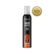 Мусс для волос Epica Professional Medium, для укладки средней фиксации 3, 250 мл