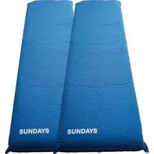 Самонадувающийся коврик Sundays ZC-SIM001-2 (10см, 2шт, синий)