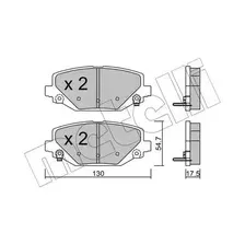 Тормозные колодки дисковые задняя ось METELLI 22-0947-0
